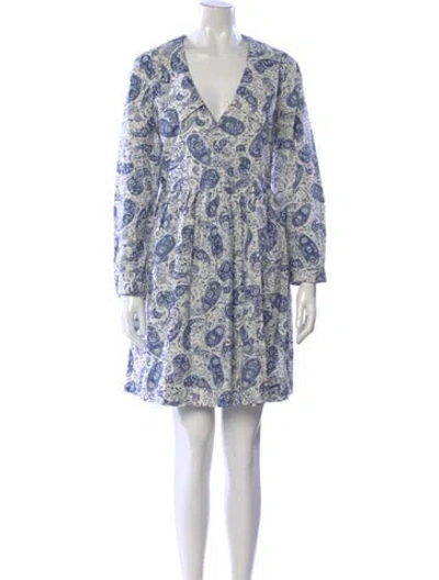 Pre-owned Ganni Paisley Print Mini Dress