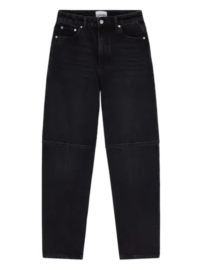 Ganni Panelled Jeans In Black