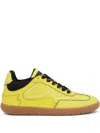 Ganni Yellow Synthetic Leather And Fabric Sneakers In Yellow