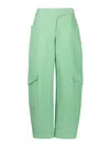 GANNI HIGH WAISTED TROUSERS WITH LATERAL POCKETS