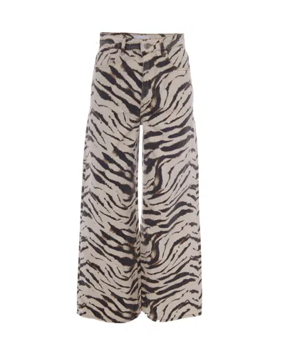 Ganni Pantalone Lari Egret In 135