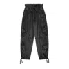 Ganni Washed Satin Pants In Black