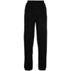 Ganni Embroidered-logo Track Pants In Black