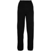 Ganni Embroidered-logo Track Pants In Black