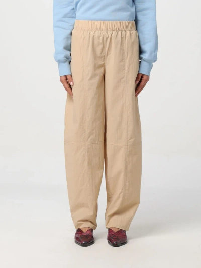 Ganni Pants  Woman Color Beige