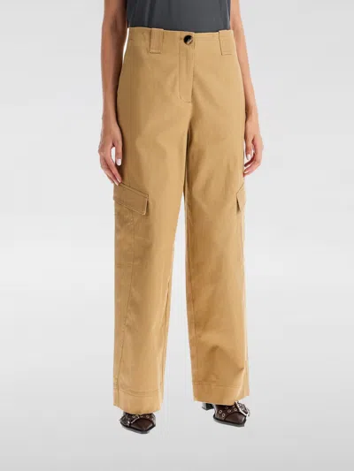 Ganni Pants  Woman Color Beige