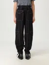 Ganni Straight Leg Cargo Pants In Black