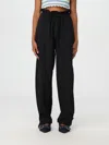 Ganni Pants In Black Viscose In Schwarz