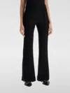Ganni Flared Viscose Trousers For In Schwarz