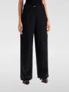 Ganni Checked Canvas Trousers For Men In Schwarz