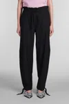 Ganni Pants In Black Viscose In Black