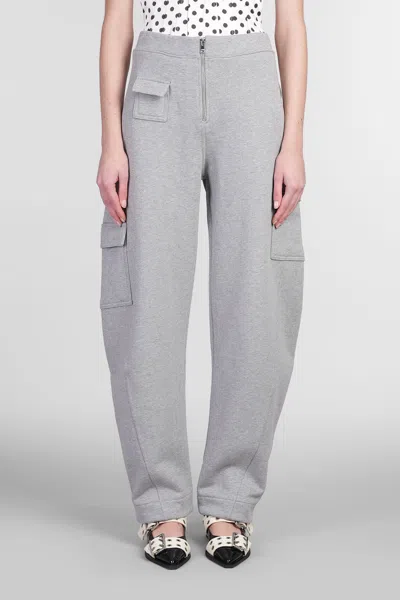 Ganni Pants In Grey Cotton