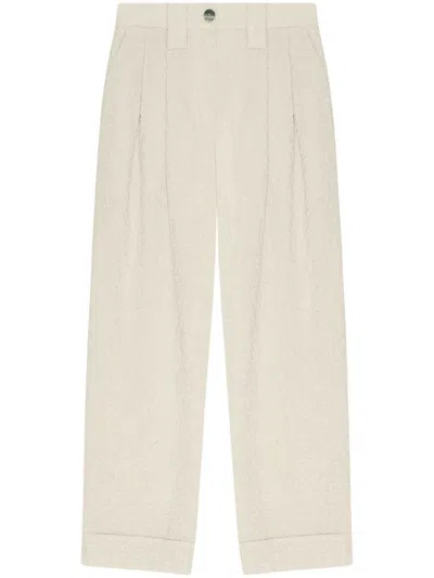 Ganni Pants In Oystergray