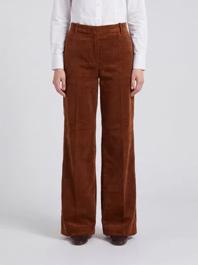 Ganni Pants Woman Color Brown