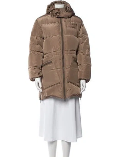Pre-owned Ganni Parka In Brown
