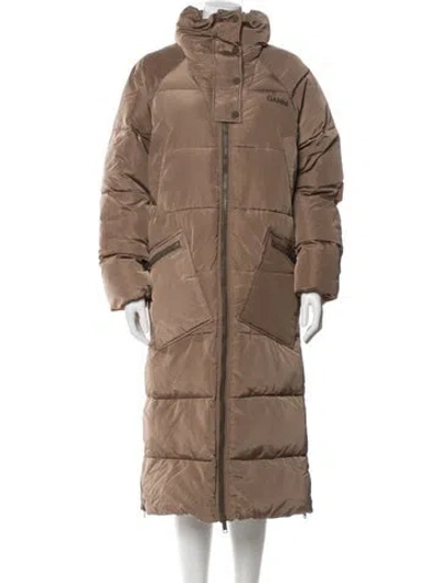 Pre-owned Ganni Parka In Brown