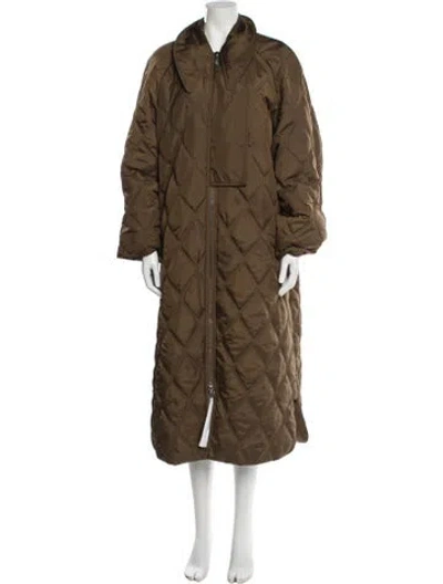 Pre-owned Ganni Parka In Brown
