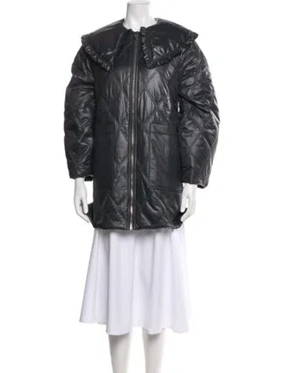 Pre-owned Ganni Parka In Gray