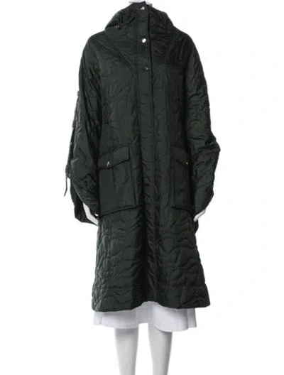 Pre-owned Ganni Parka In Green