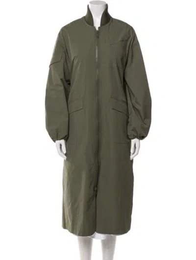 Pre-owned Ganni Parka In Green