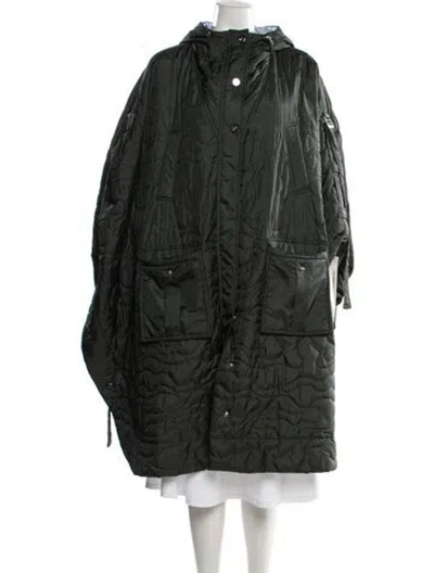 Pre-owned Ganni Parka In Green