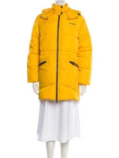 Pre-owned Ganni Parka In Yellow