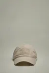 Ganni Patch Cap In Beige