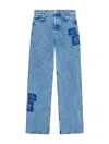 Ganni Izey Patchwork Jeans In Blue