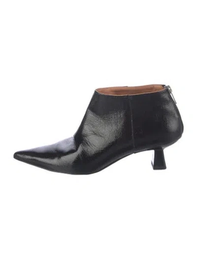 Pre-owned Ganni Patent Leather Chelsea Boots In Multicolor