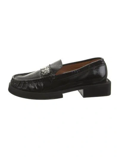 Pre-owned Ganni Patent Leather Pumps In Black