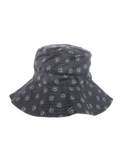 Pre-owned Ganni Patterned Bucket Hat In Grey
