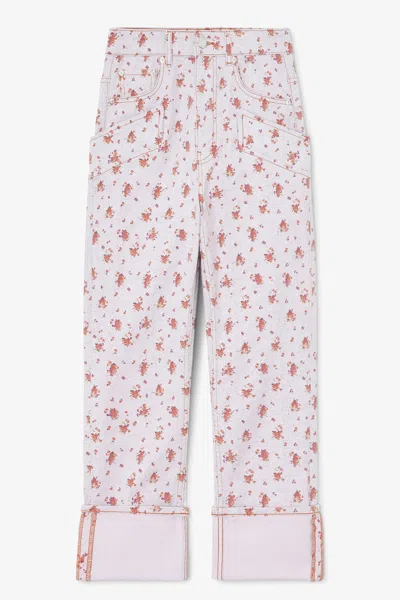 Ganni Peachskin Capri Slim Jeans In Gray