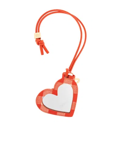 Ganni Pendant With Mirror In Red