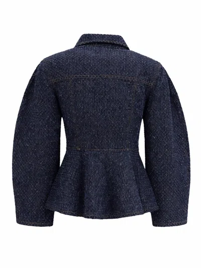 Ganni Peplum Denim Jacket