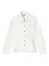Ganni Peplum-detail Button Shirt In White