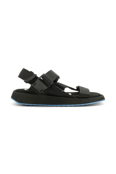 Ganni Performance Webbing Sandals In Black