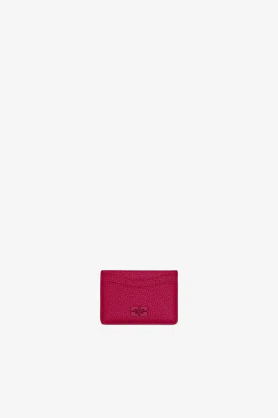 Ganni Persian Red Bou Card Holder In