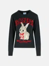 Ganni 'phantom' Grey Wool Blend Sweater In Gray