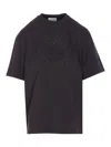Ganni Embroidered Oversized T In Grey