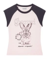 Ganni Basic Jersey Bunny Raglan T-shirt T-shirts Pink In Primrose Pink