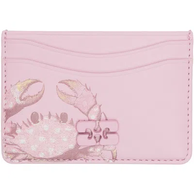 Ganni Pink Bou Card Holder