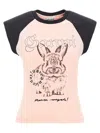 Ganni Basic Jersey Bunny Raglan T-shirt T-shirts Pink In Pink
