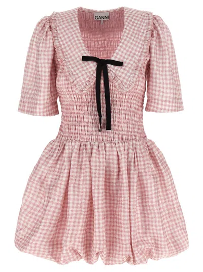 Ganni 'pink Check' Dress