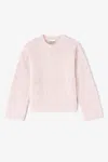 Ganni Textured Sweater In Pink