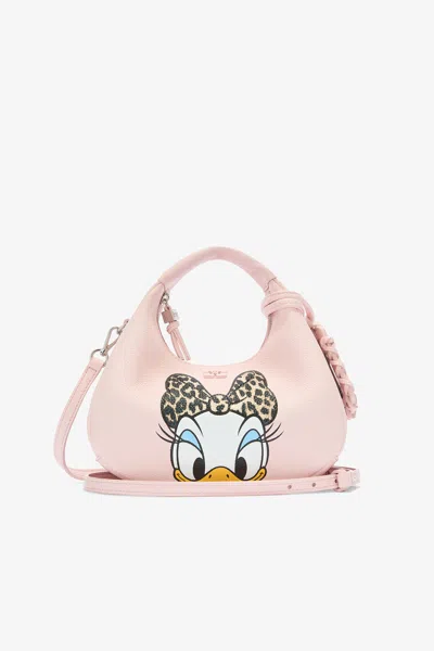 Ganni Pink Daisy Duck Mini Hobo Bag In