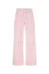 Ganni Oversized Denim Izey Jacket In Pink