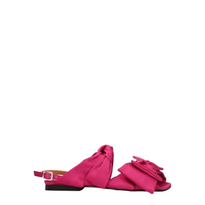 Ganni Pink Fabric Sandal