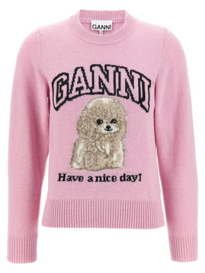 GANNI GANNI 'PINK POODLE' SWEATER