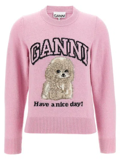 GANNI GANNI 'PINK POODLE' SWEATER