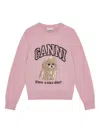 Ganni Wool Sweater With Poodle